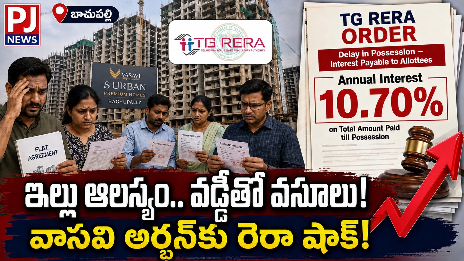 ఇల్లు ఆలస్యం.. వడ్డీతో వసూలు! వాసవి అర్బన్‌కు రెరా షాక్‌