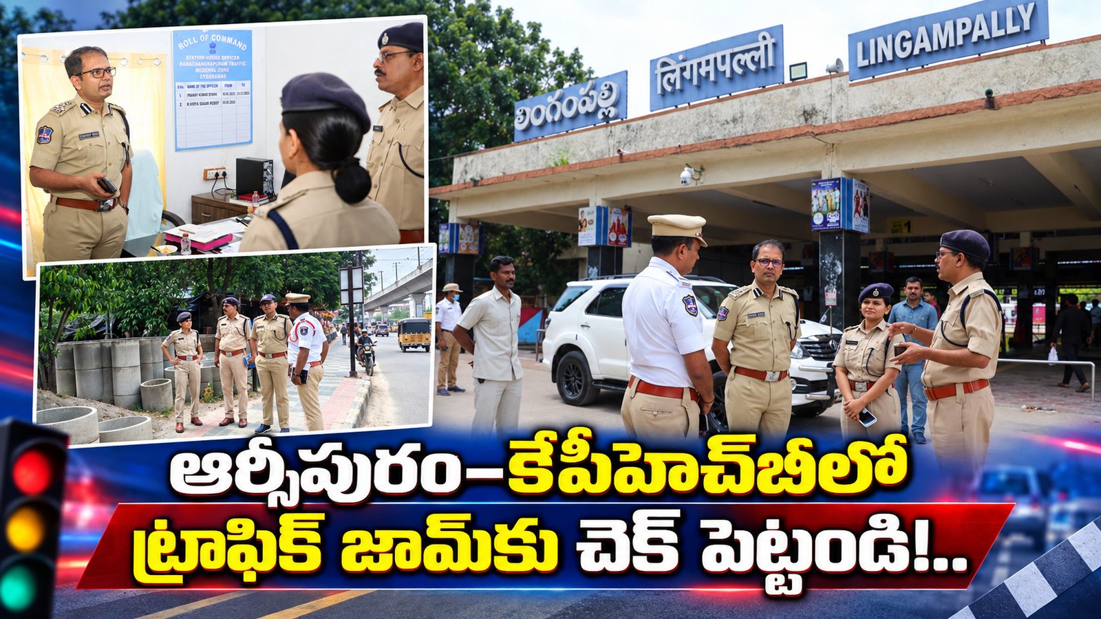 ట్రాఫిక్ జామ్‌కు చెక్ పెట్టండి!.. ఆర్సీపురం–కేపీహెచ్‌బీలో జేసీపీ క్షేత్రస్థాయి తనిఖీలు