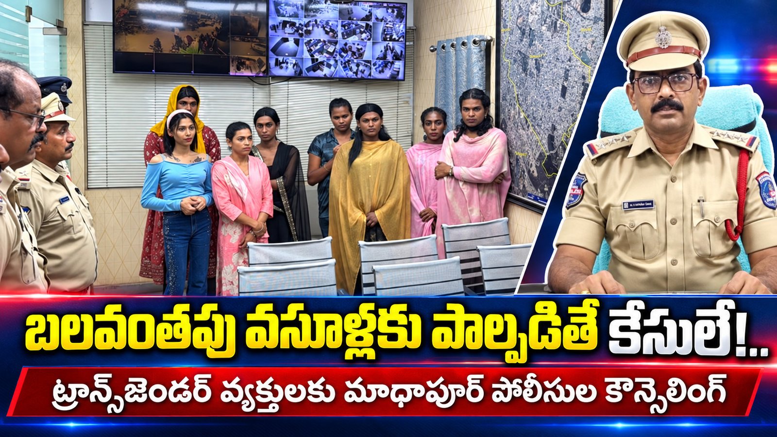 బలవంతపు వసూళ్లకు పాల్పడితే కేసులే!.. ట్రాన్స్‌జెండర్ వ్యక్తులకు మాధాపూర్ పోలీసుల కౌన్సెలింగ్