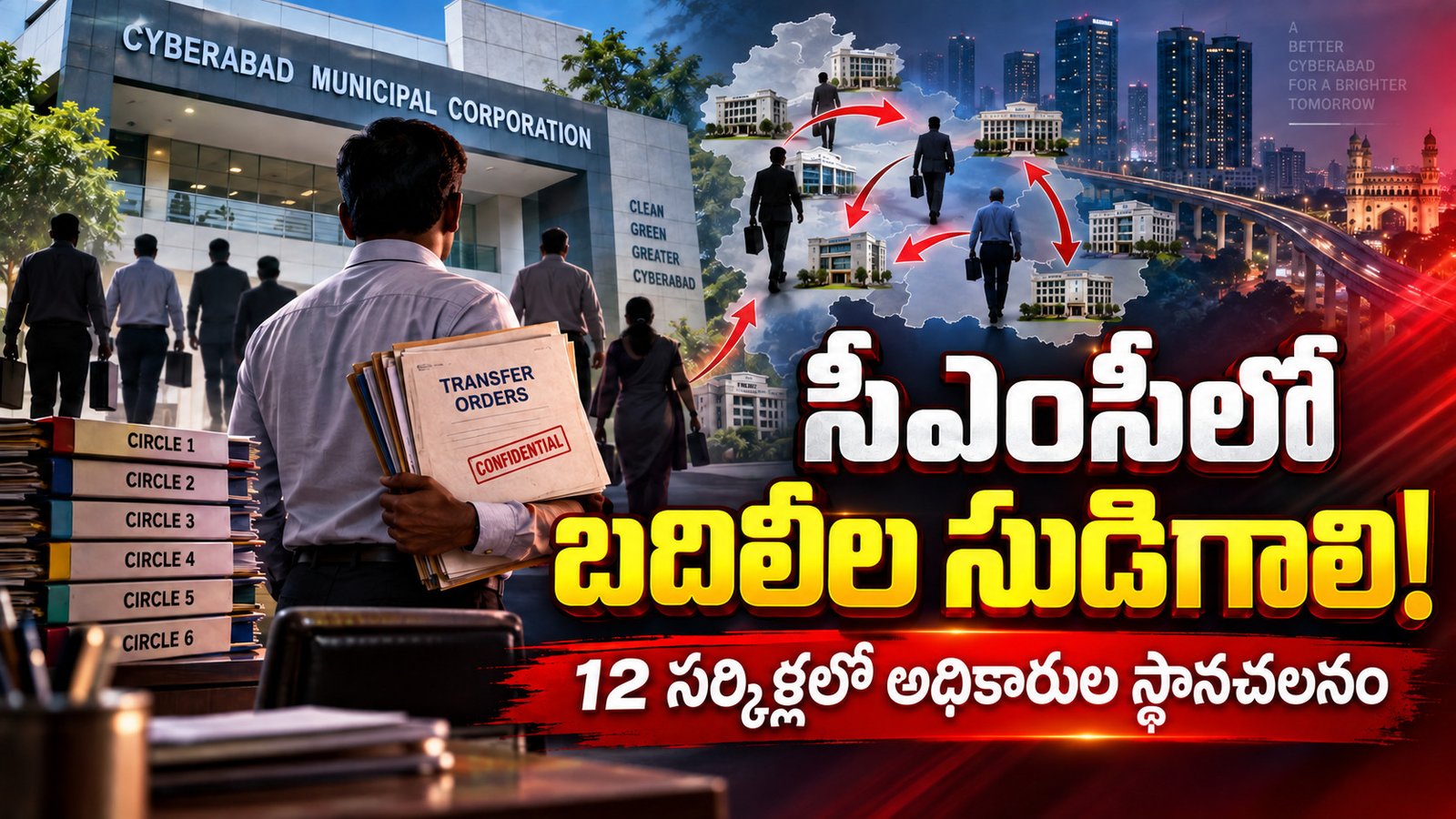 సీఎంసీలో బదిలీల సుడిగాలి.. 12 సర్కిళ్లలో అధికారుల స్థానచలనం!