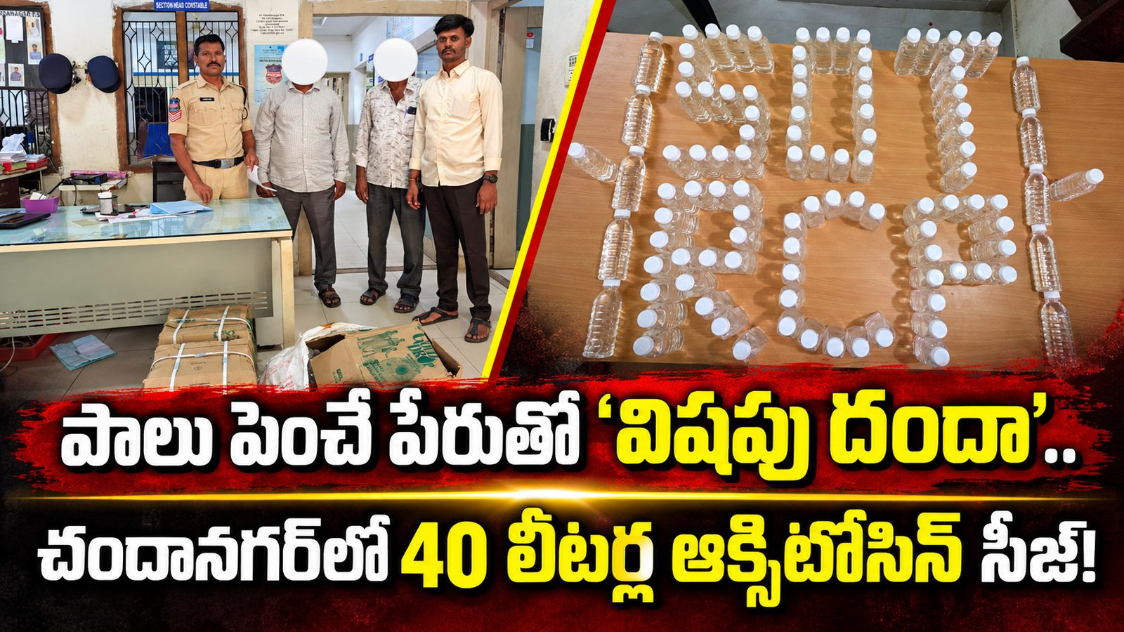 పాలు పెంచే పేరుతో ‘విషపు దందా’.. చందానగర్‌లో 40 లీటర్ల ఆక్సిటోసిన్ సీజ్!