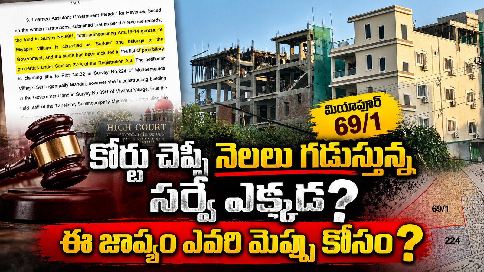 కోర్టు చెప్పి నెలలు గడుస్తున్న  సర్వే ఎక్కడ ఈ జాప్యం ఎవరి మెప్పు కోసం?